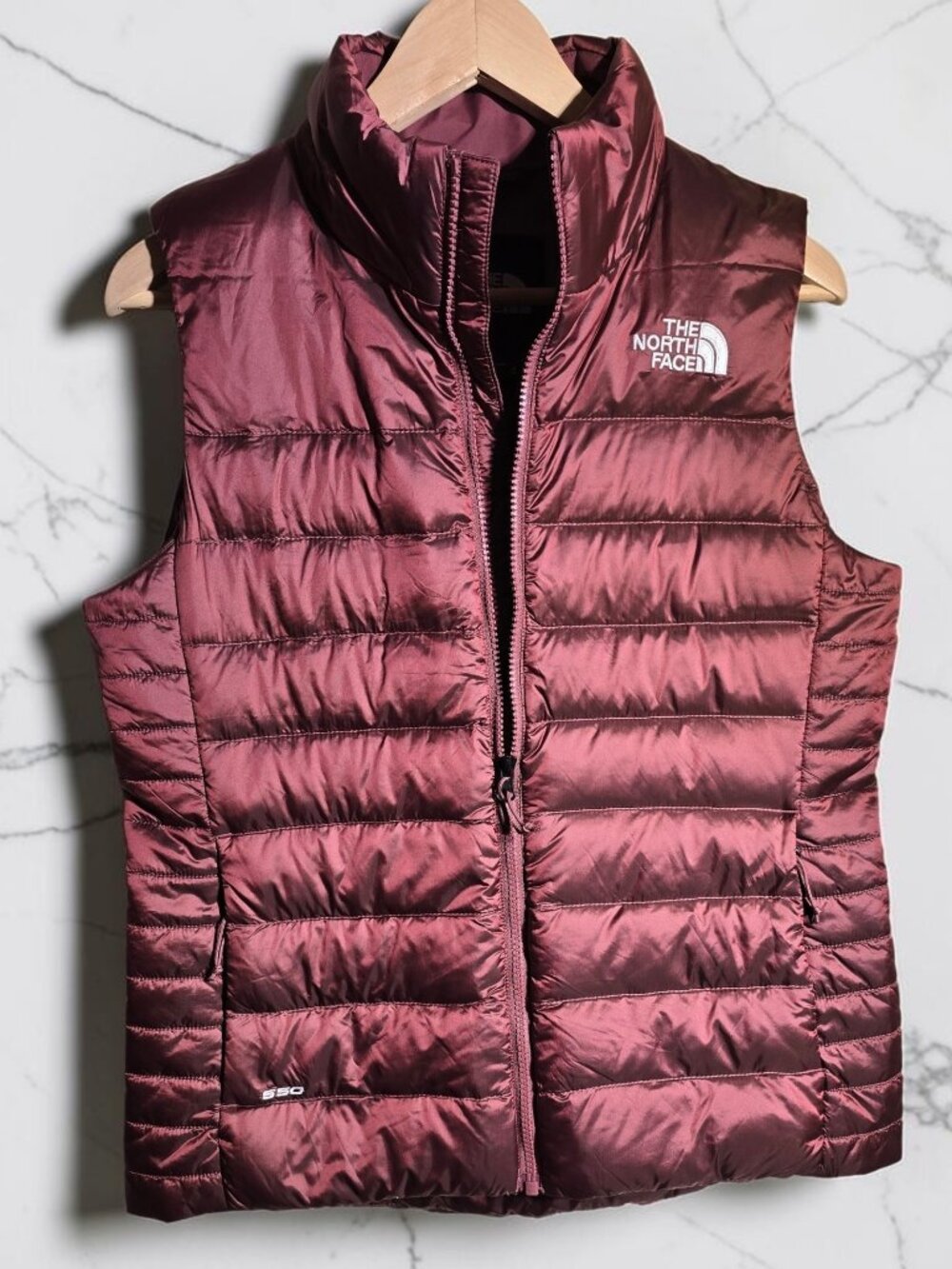 The North Face Deep Burgundy Filled Aconcagua Puffer Vest Size Medium